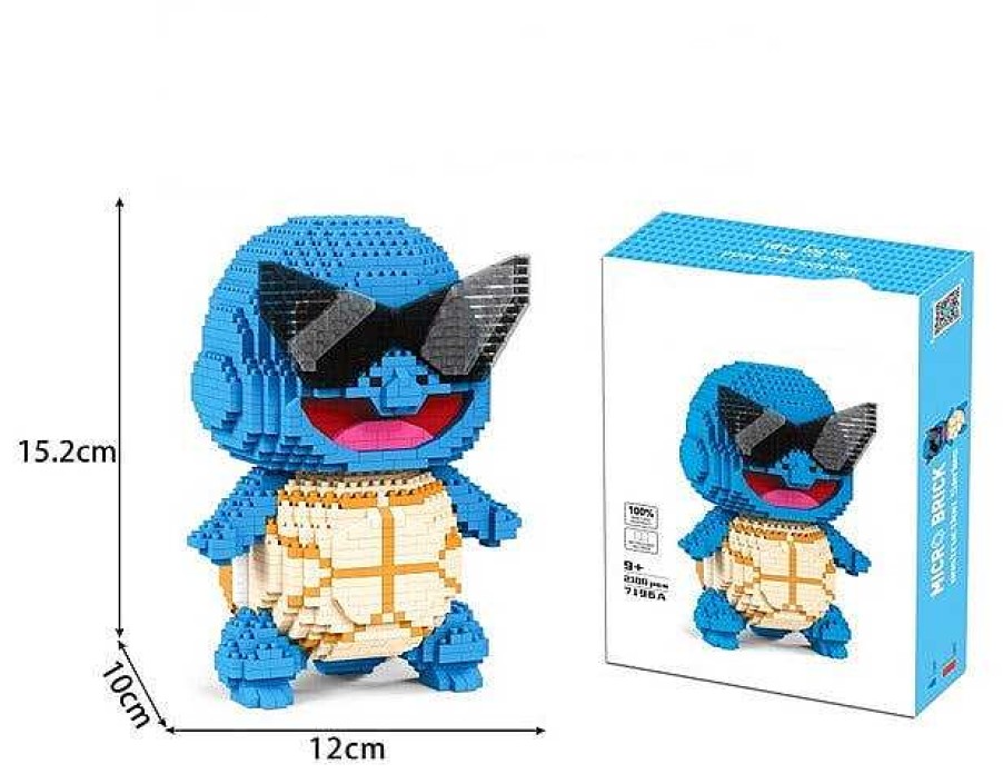 PKM Pokemon Bausteine | Pokemon Squirtle Schiggy Bausteine Figur (Ca. 2100 Bausteine)