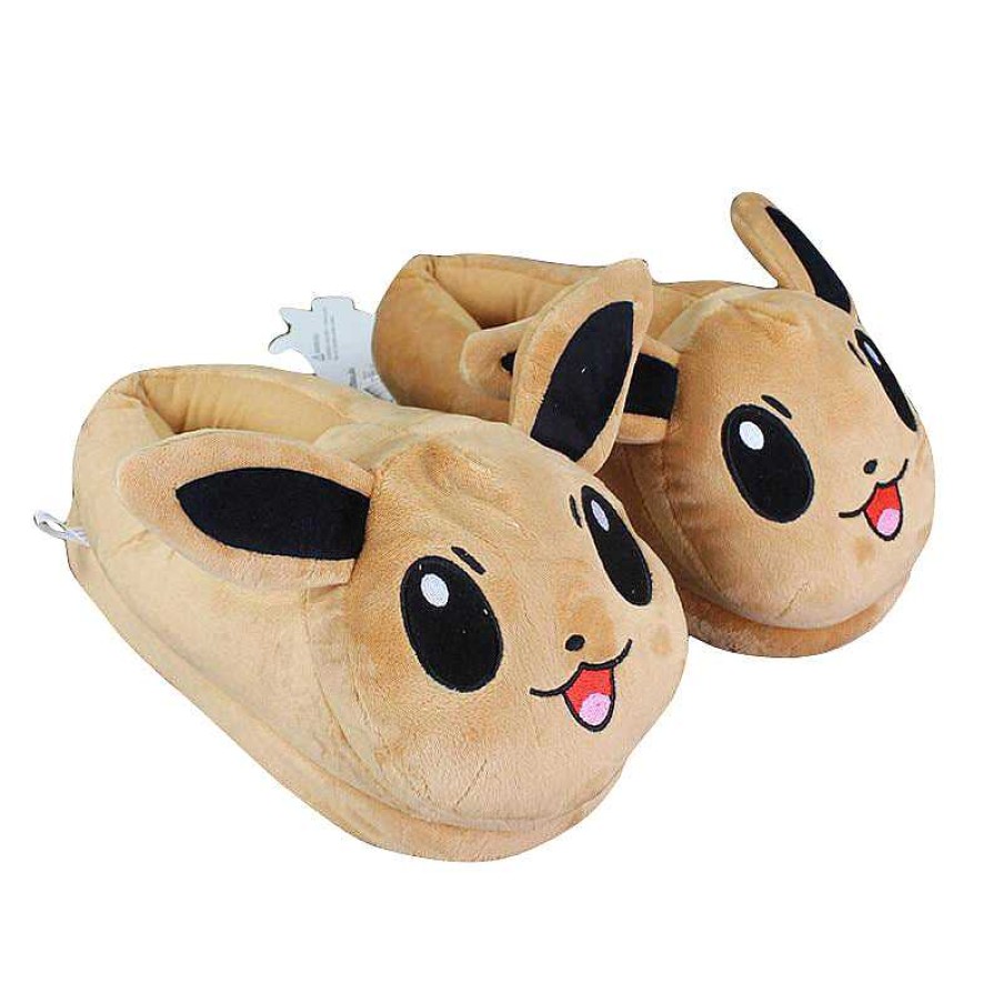 PKM Sonstiges Merchandise | Evoli Eevee Flauschige Plusch Hausschuhe Slipper