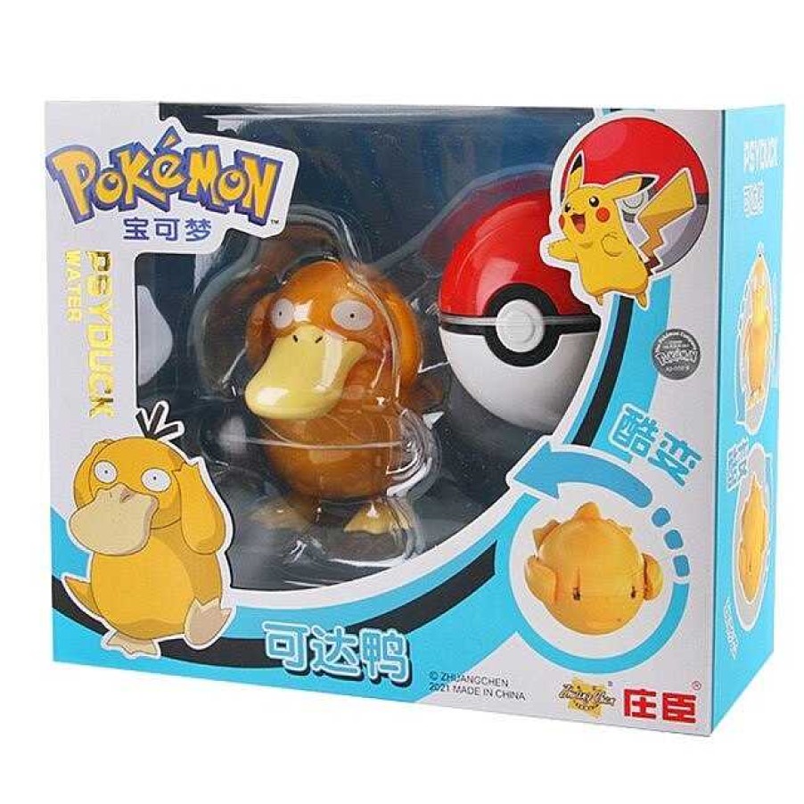 PKM Pokemon Spielzeug | Enton Psyduck Figur Im Pokeball - Pokemon Spielzeug