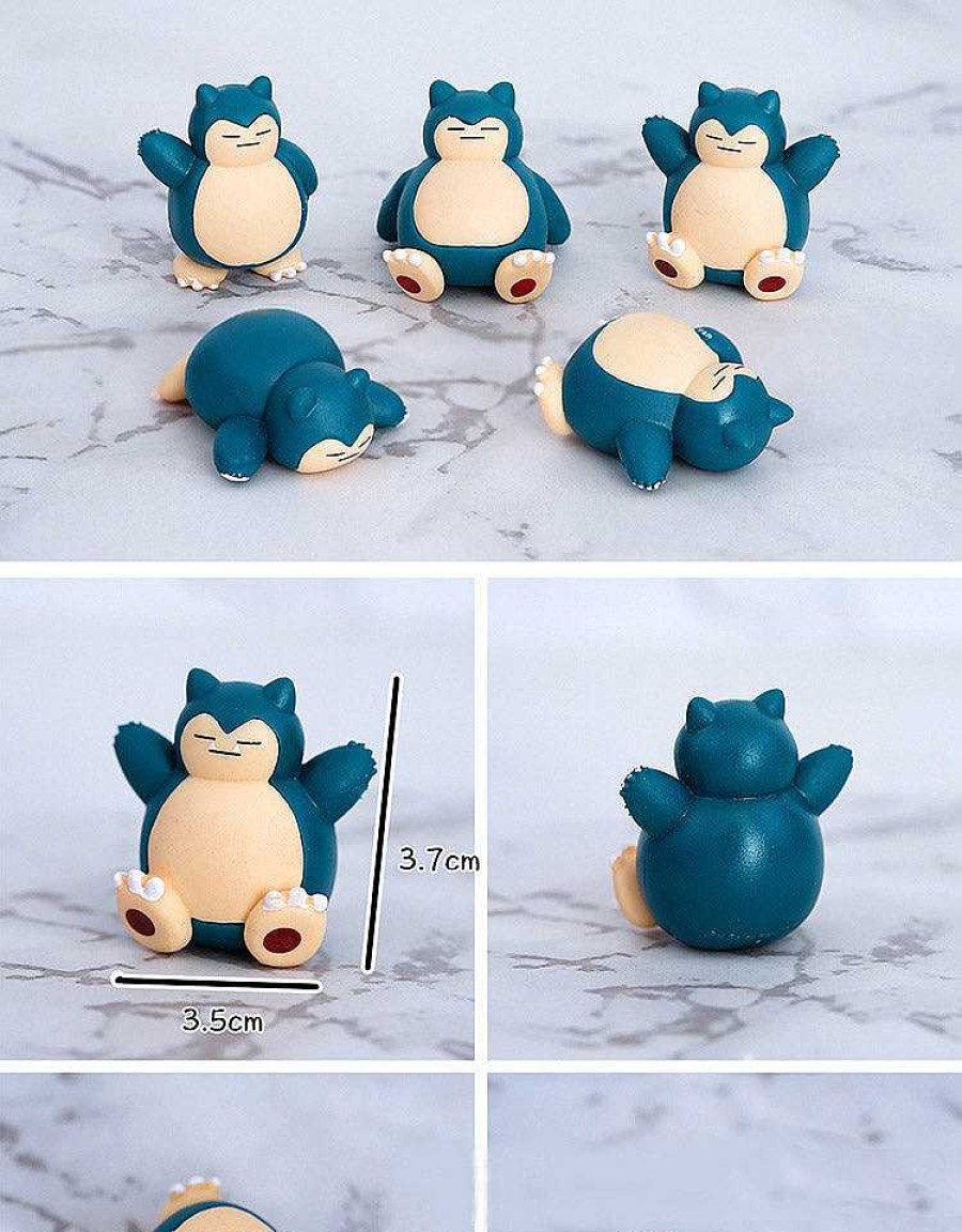 PKM Pokemon Figuren | Relaxo Snorlax Figuren Set Mit 5 Figuren