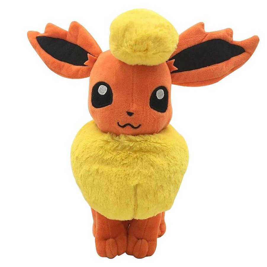 PKM Pokemon Kuscheltiere | Flamara Stofftier / Flareon Kuscheltier Pokemon (Ca. 25Cm)