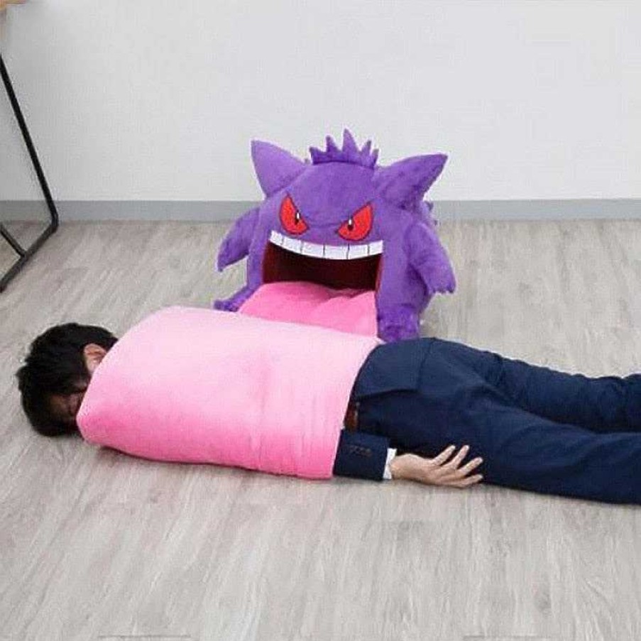 PKM Pokemon Kuscheltiere | Xxl Pluschfigur Pokemon Gengar Mit Ausrollbarer Zunge (Ca. 45Cm)