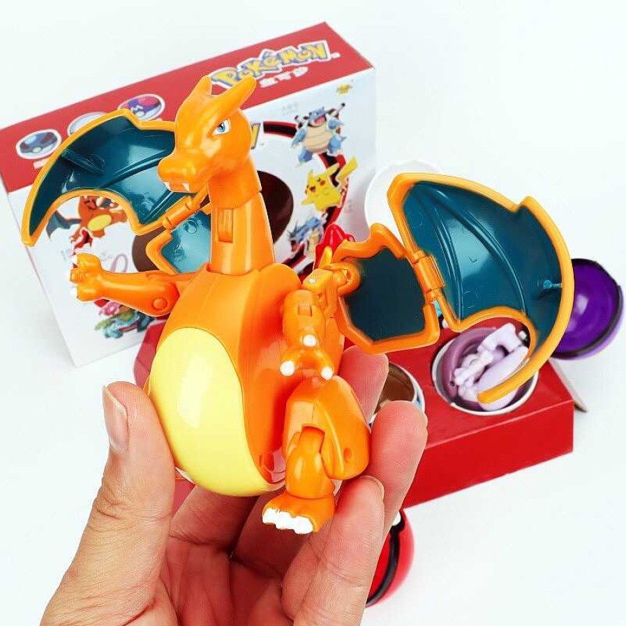 PKM Pokemon Spielzeug | Pokemon 6-Teiliges Pokeball Weihnachts Set