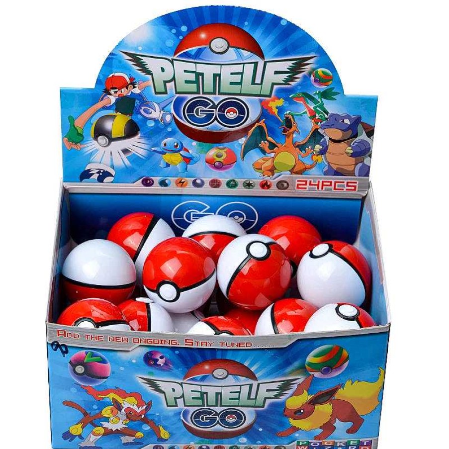 PKM Pokemon Spielzeug | 24Er Set Pokeballe (Ca. 5Cm) Rot Oder Farben Gemischt