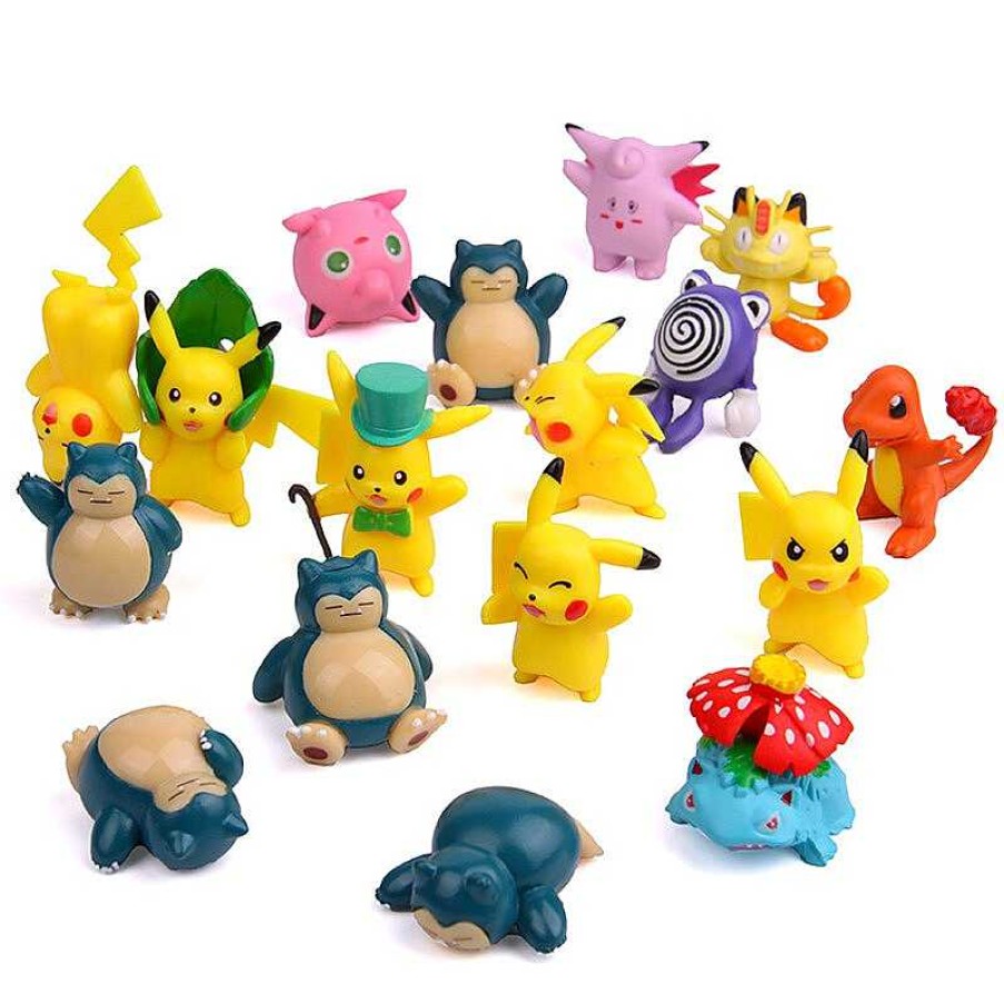 PKM Pokemon Figuren | 17 Stk. Pokemon Figuren Set: Pikachu Jigglypuff Uvm.