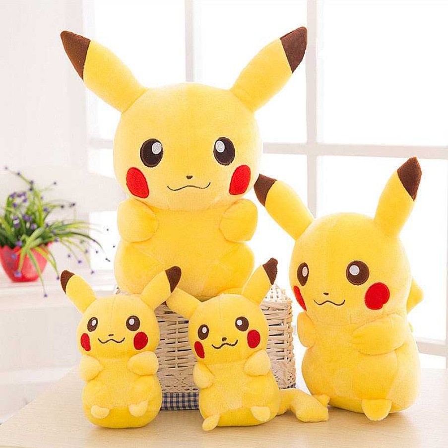 PKM Pokemon Kuscheltiere | Lachender Pikachu Stofftier Kuscheltier In Verschiedenen Grosen (20-45Cm)