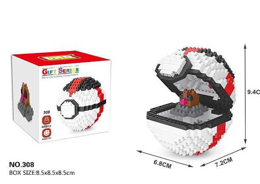 PKM Pokemon Figuren | Pokemon Pokeball / Pokeballe Baustein Set