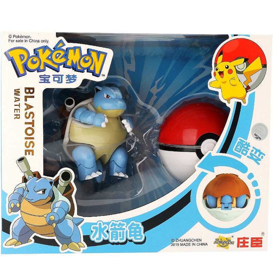 PKM Pokemon Spielzeug | Turtok (Blastoise) Pokemon Spielzeug Set Mit Figur Und Pokeball