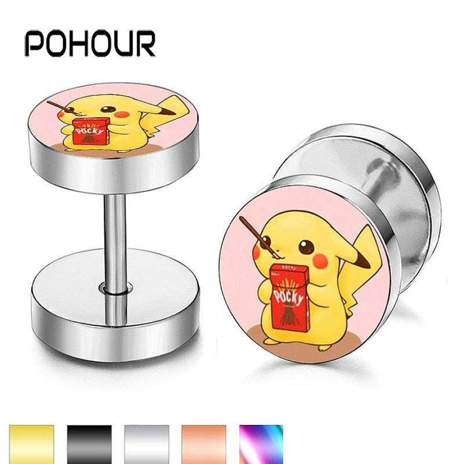 PKM Pokemon Schmuck | Pokemon Pikachu Ohrringe / Ohrstecker