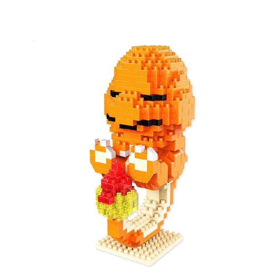 PKM Pokemon Bausteine | Pokemon Glumanda Charmander Nanoblock Baustein Figur, 609 Teile