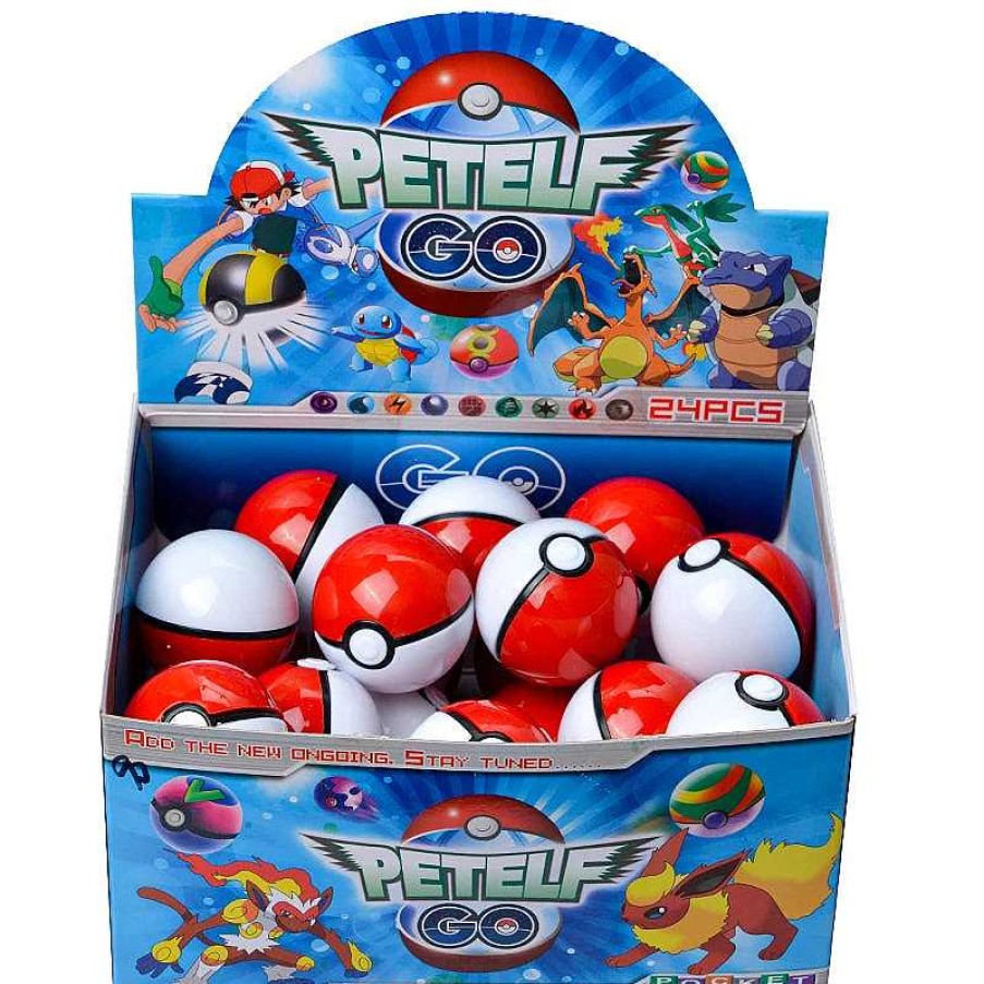 PKM Pokeball & Pokeballe | 24Er Set Pokeballe (Ca. 5Cm) Rot Oder Farben Gemischt