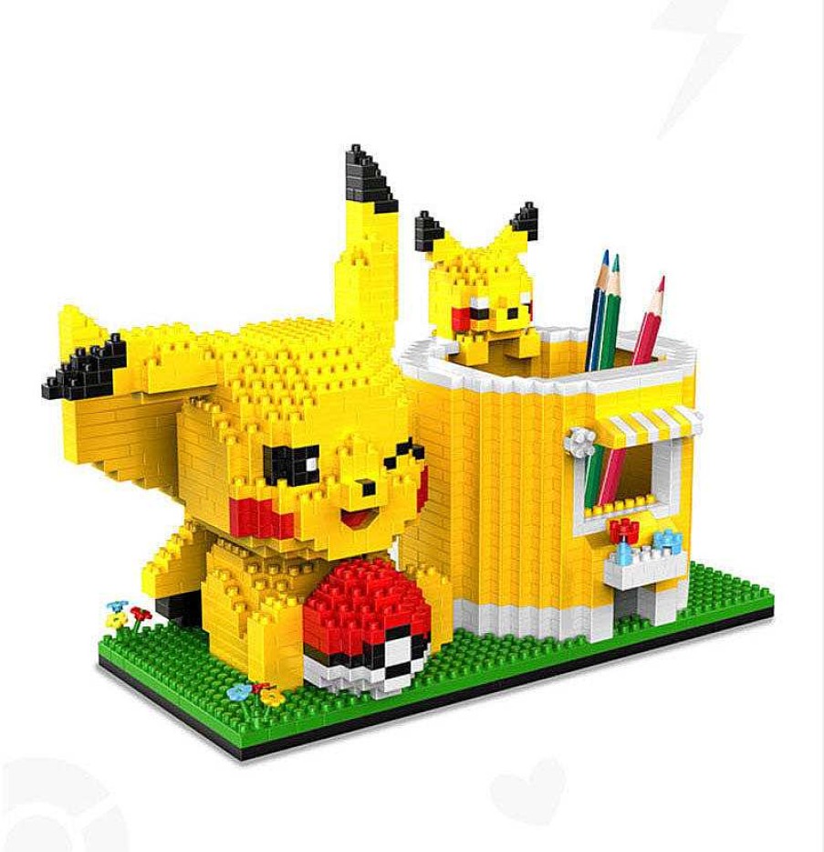 PKM Pokemon Bausteine | Pokemon Pikachu Baustein Set Als Stiftehalter