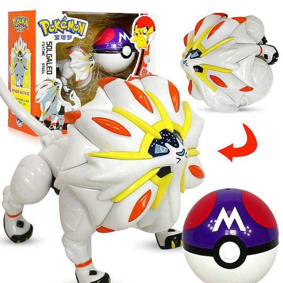 PKM Pokemon Figuren | Solgaleo Figur Mit Pokeball Pokemon Spielzeug