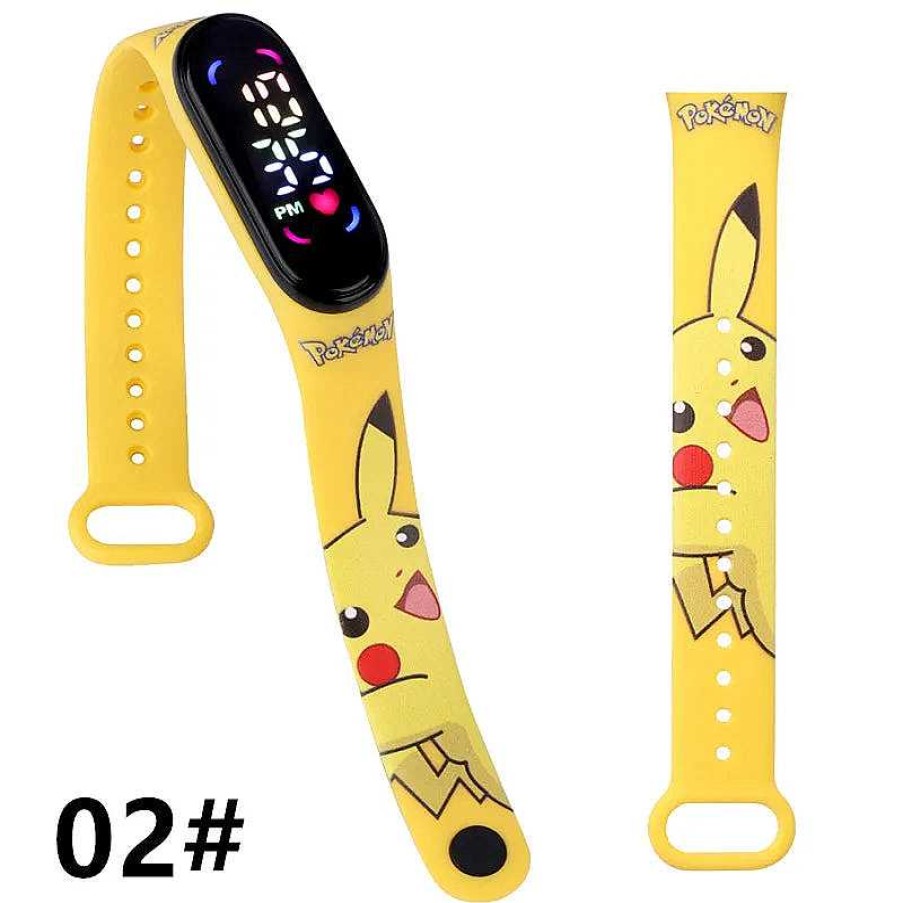 PKM Uhren Und Wecker | Pokemon Pikachu U. A. Digital Armbanduhr Fur Kinder