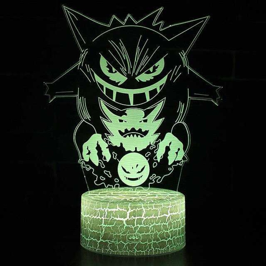 PKM Sonstiges Merchandise | Gengar Nachttischlampe Mit Magischen Farbwechsel Und 3D Pokemon Lampe