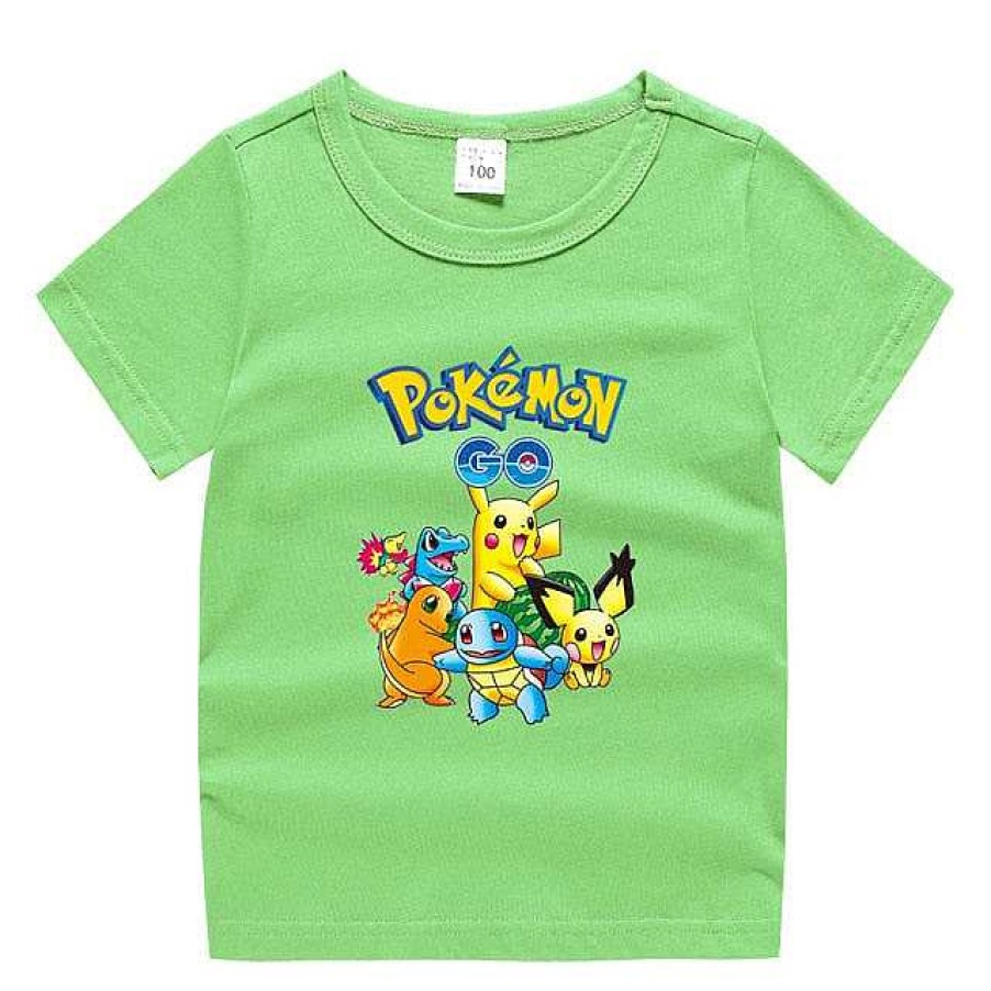 PKM Sommer | Pokemon Baumwolle T-Shirt Fur Kinder - Viele Motive Und Farben