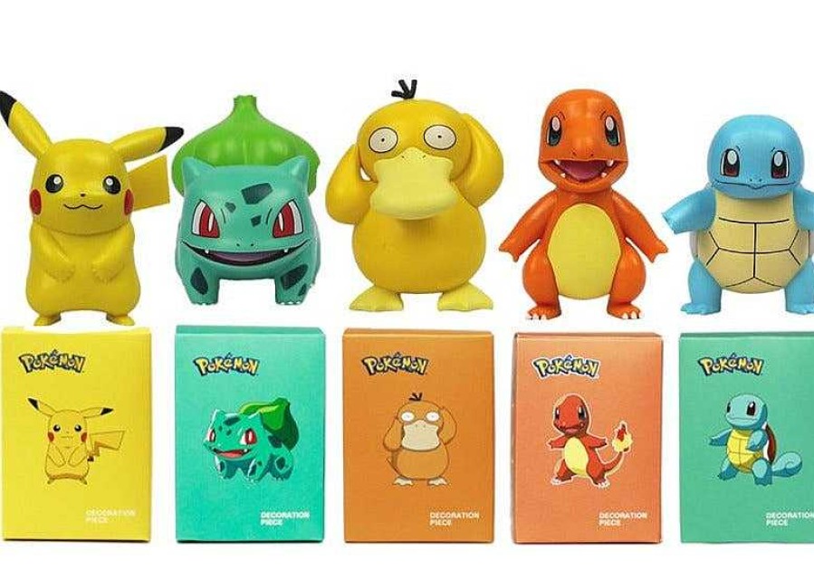 PKM Pokemon Figuren | Pokemon Pikachu. Glumanda, Bisasam, Schiggy, Pummeluff Oder Enton Figur