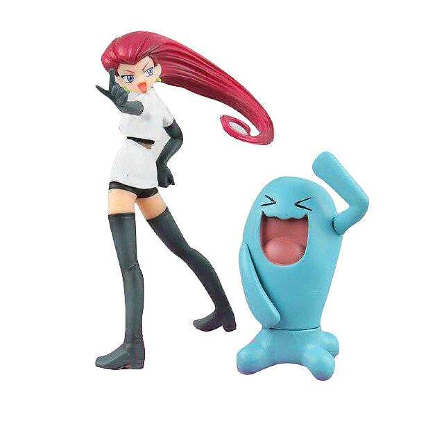 PKM Pokemon Figuren | Rocket Team Jesse & Wobbuffet Pokemon Figur (Ca. 6.5-13Cm)