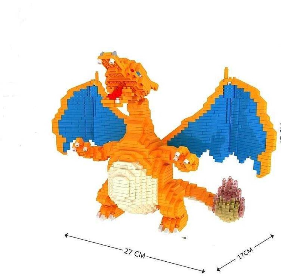 PKM Pokemon Bausteine | Charizard Glurak Pokemon Baustein Set (2080 Teile)