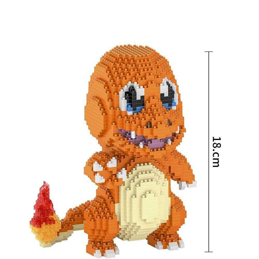 PKM Pokemon Bausteine | Glumanda / Charmander Pokemon Baustein Set