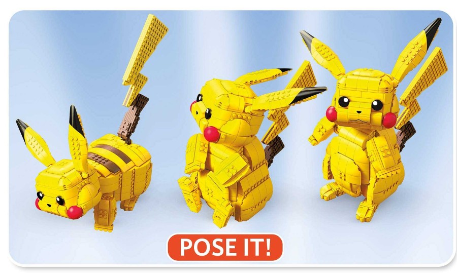 PKM Pokemon Bausteine | Jumbo Pikachu Mega Baustein Set Pokemon Figur